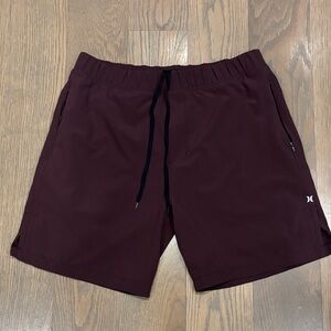 Hurley Men's Dark M Burgundy Athletic Shorts